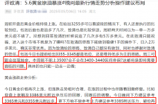 许致清：5.7国际黄金原油最新涨跌趋势分析及日内操作建议布局