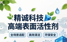 精诚科技高端表面活性剂：全场景适配+高效清洁+环保安全